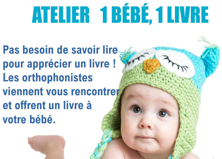 Ateliers 1 bébé, 1 livre par l'Association Orthophonie et Prévention 01 -  Parentalité 01