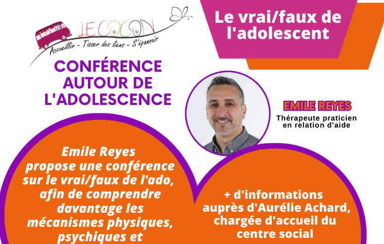 Conférence « le vrai/faux de l’adolescence » le 29 juin à Jujurieux