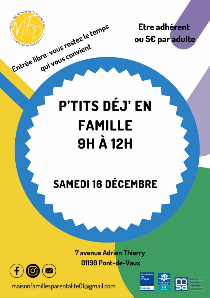 Programme de décembre de la Maison des Familles et de la parenatalité ...