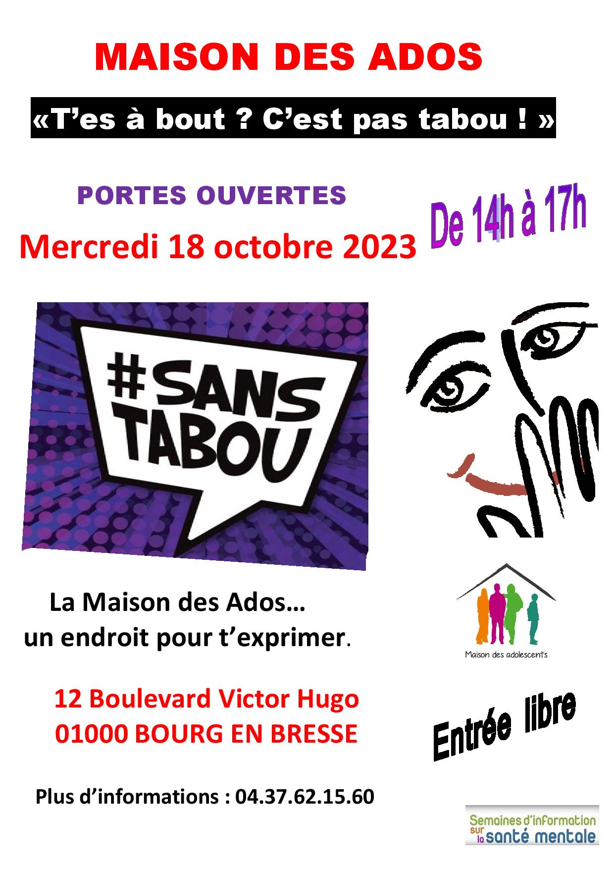 Porte ouverte de la Maison des ados le 18 octobre