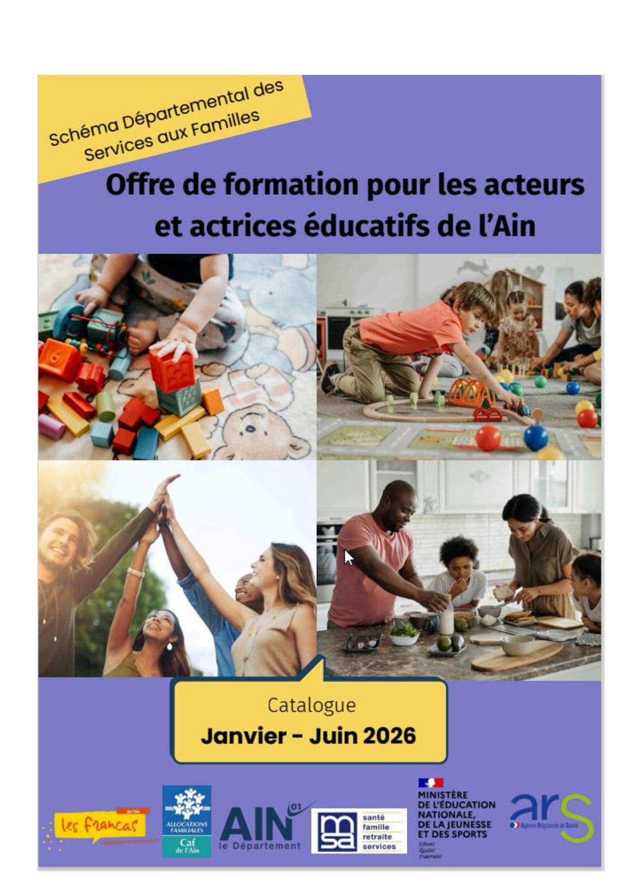 Offre de formation 2026 dans le cadre du Schéma Départemental Services Aux Familles